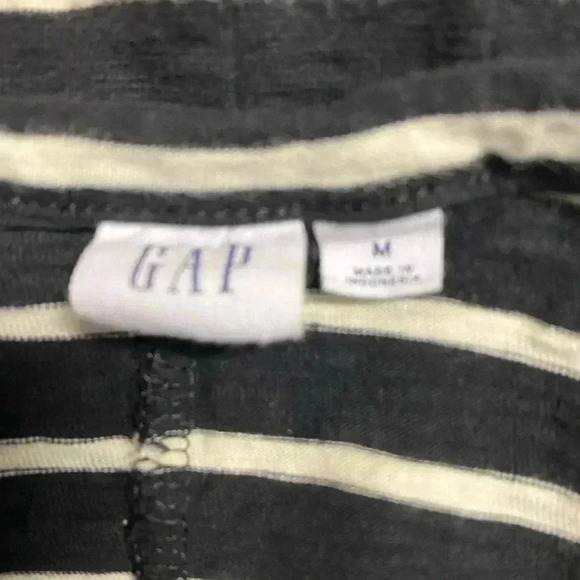 Gap pocket T-shirt dress black‎ & white stripe women’s size M - Picture 3 of 7